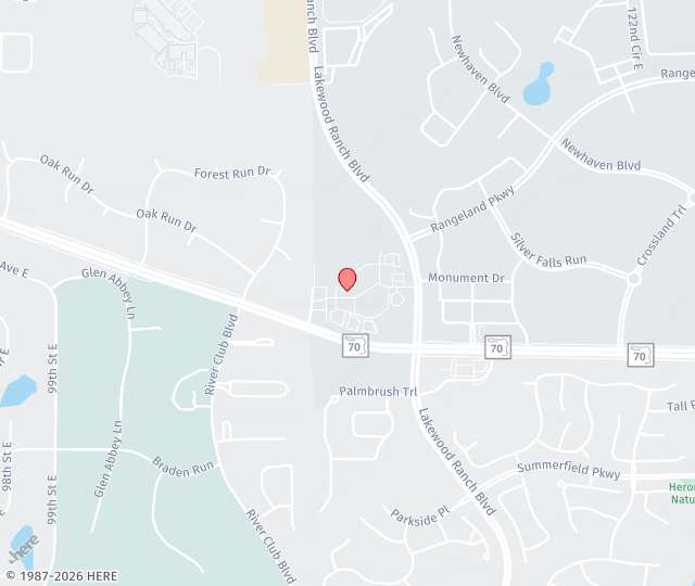 Location Map: 11161 State Road 70 E, STE 110 563 Lakewood Ranch, FL 34202